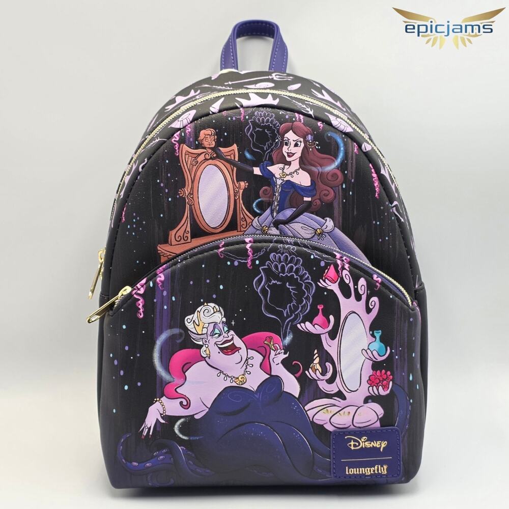 Loungefly Disney The Little Mermaid Ursula & Vanessa Mini Backpack New